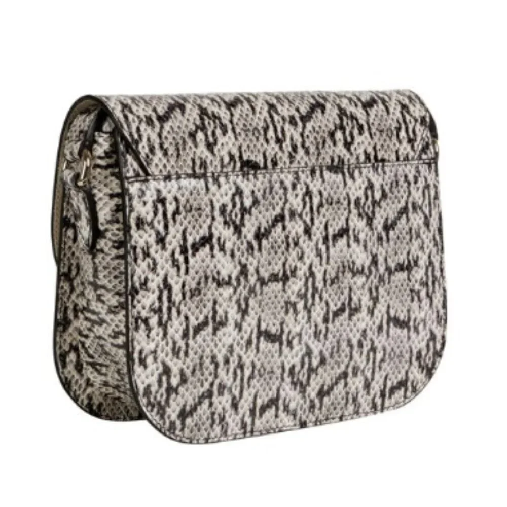 NWT！NEW！Furla 1927 Shoulder Bag Snakeskin Print Leather Made In Italy Women